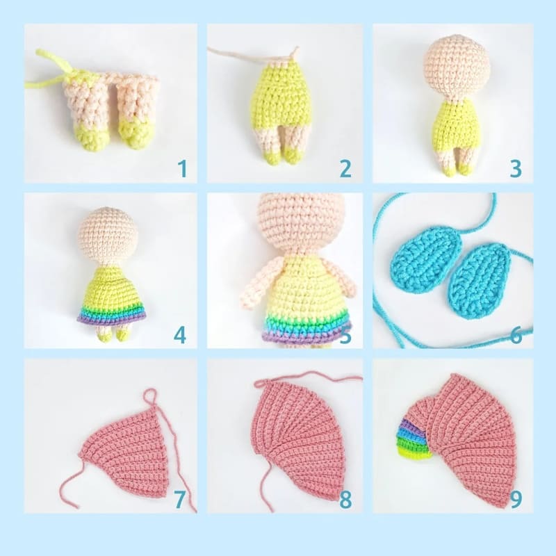Create a Whimsical Rainbow Fairy Doll with This Crochet Amigurumi Pattern