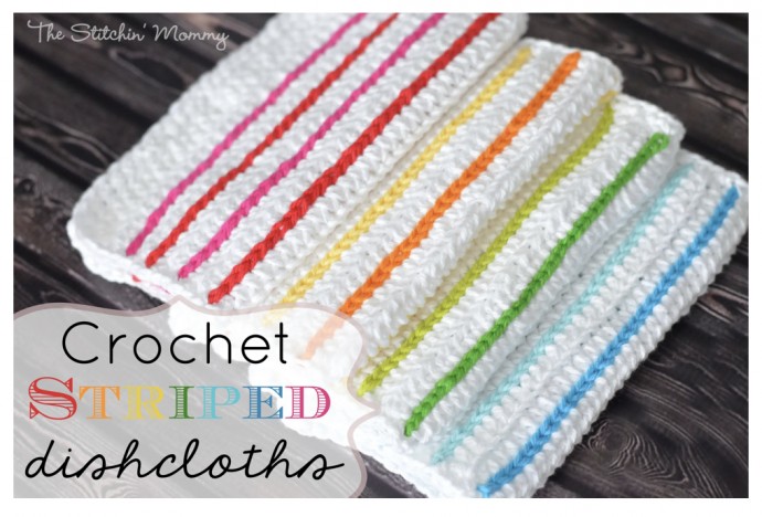 Crochet Striped Dishcloths