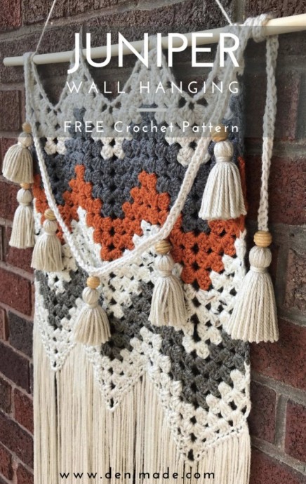 Crochet Juniper Wall Hanging (Free Pattern)