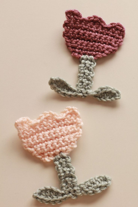 Crochet Tulip Applique Pattern: Add Whimsical Elegance to Your Handmade Projects Crochet Tulip Applique Pattern: Add Whimsical Elegance to Your Handmade Projects