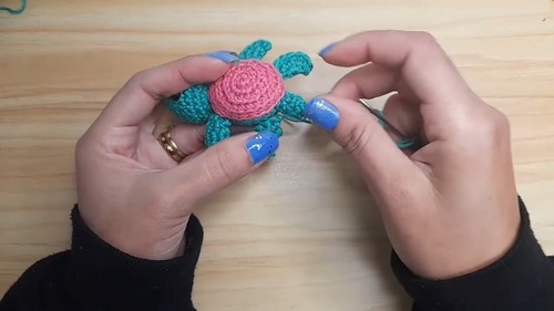 Crochet Sea Turtle Pink Shell Amigurumi - Adorable Crafting Pattern for All Ages
