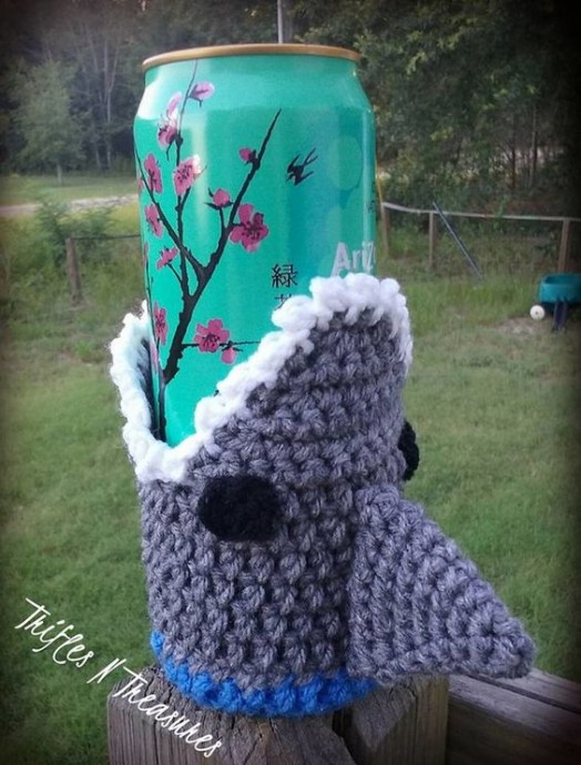 Create Your Own Adorable Crochet Shark Beverage Cozy - A Fun DIY Guide Create Your Own Adorable Crochet Shark Beverage Cozy - A Fun DIY Guide