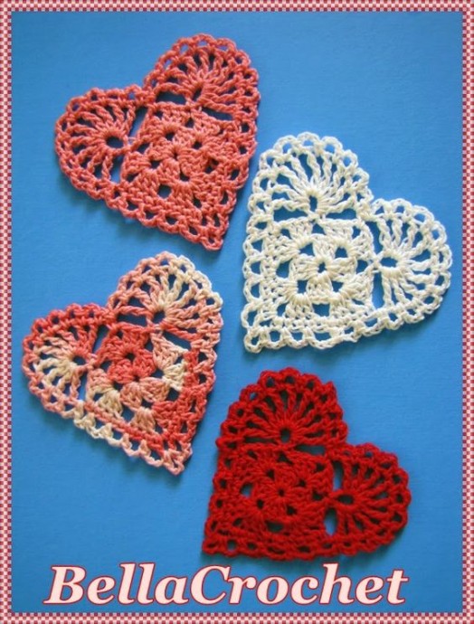 Create Adorable Heart-Shaped Crochet Appliques with This Easy Pattern Create Adorable Heart-Shaped Crochet Appliques with This Easy Pattern