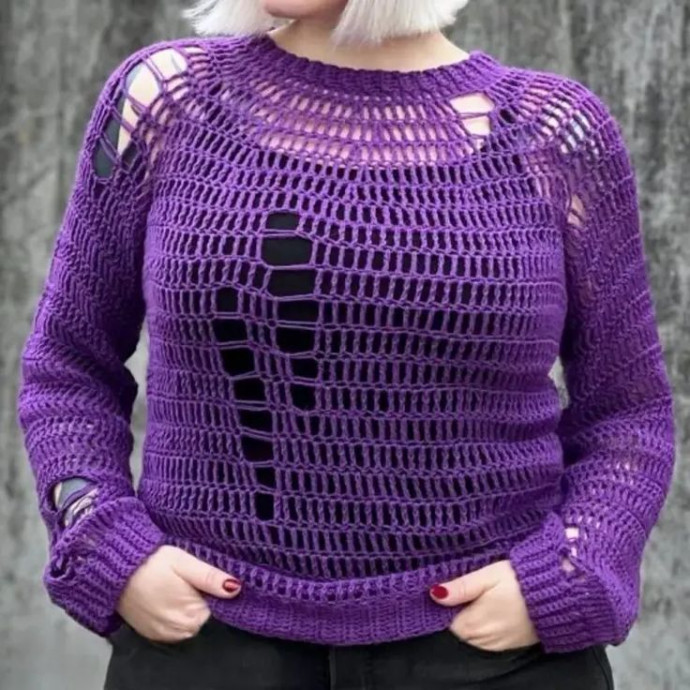 Crochet Distressed Shrug