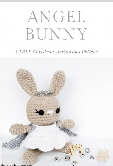 Adorable  Amigurumi Angel Bunny