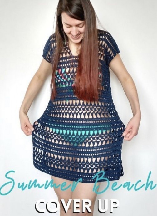Summer Beach Cover Up Dress (Free Crochet Pattern)