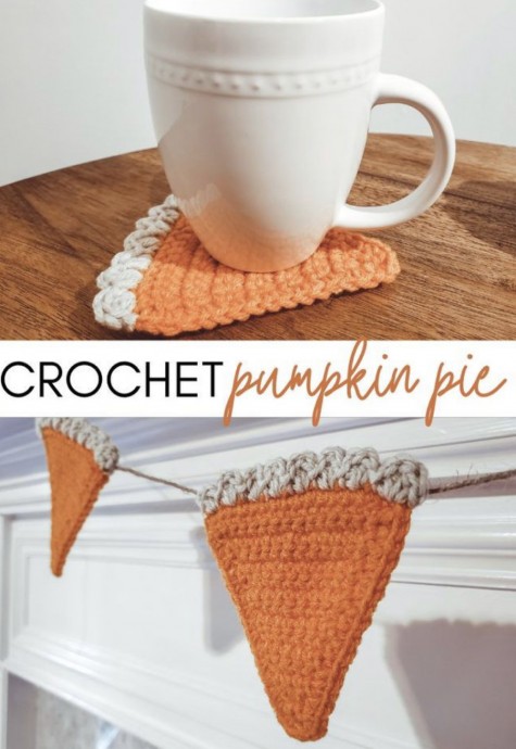 Create a Beautiful Crochet Pumpkin Pie Garland for Fall Decorations and Coasters Create a Beautiful Crochet Pumpkin Pie Garland for Fall Decorations and Coasters