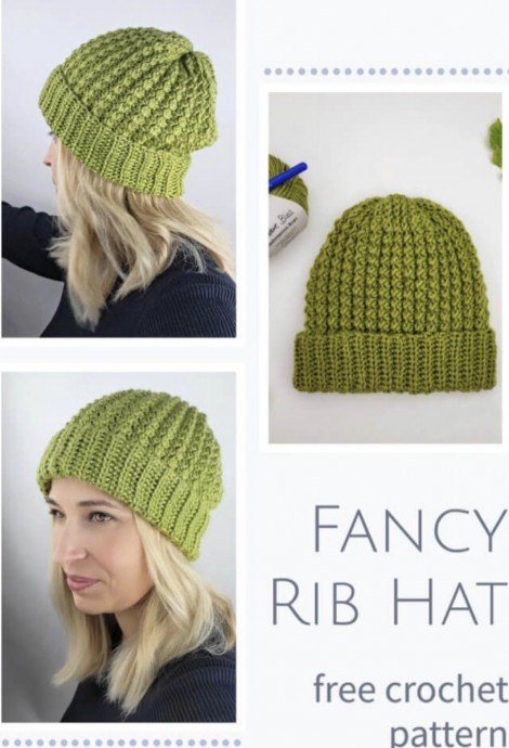 Crochet Fancy Rib Hat