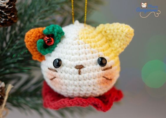 Crochet Kitty Ornament Free Crochet Pattern