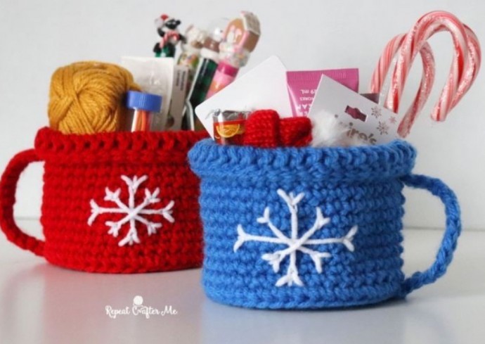 Crochet a Cute Mini Mug Basket