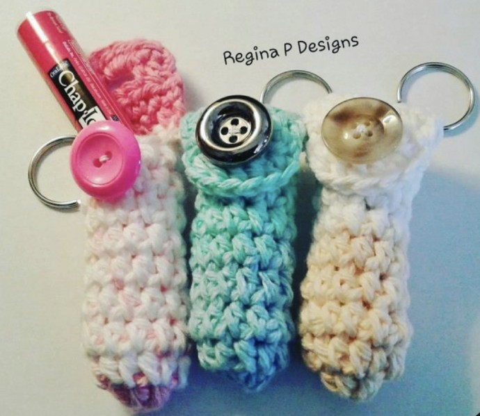 Crochet Lip Balm Key Chain (Free Pattern)